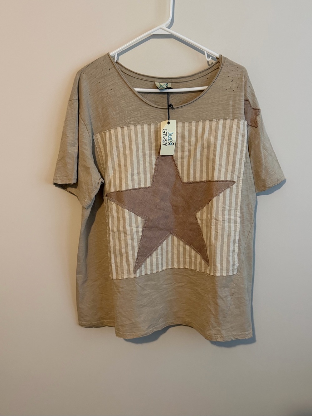 Jaded Gypsy Star Oversized Boho Western Boutique Top NWT Size L/XL